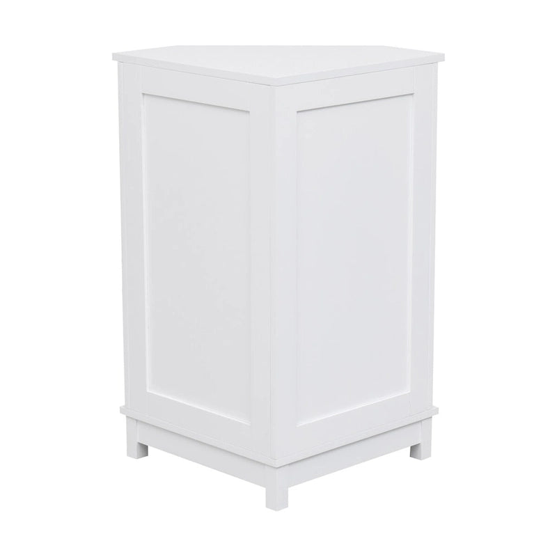 Bathroom Cabinet Triangle Corner Storage Cabinet with Shelf Modern Style - 17.5 L x 17.5 W x 31.4 H