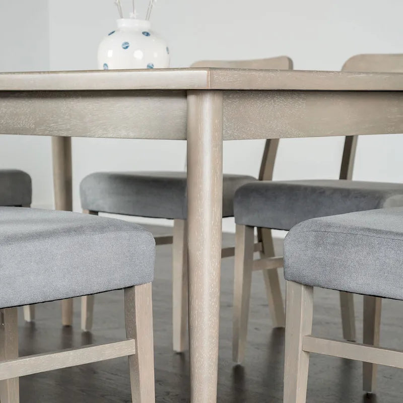 Furniture of America Calista Modern Grey Rectangle Wood Dining Set